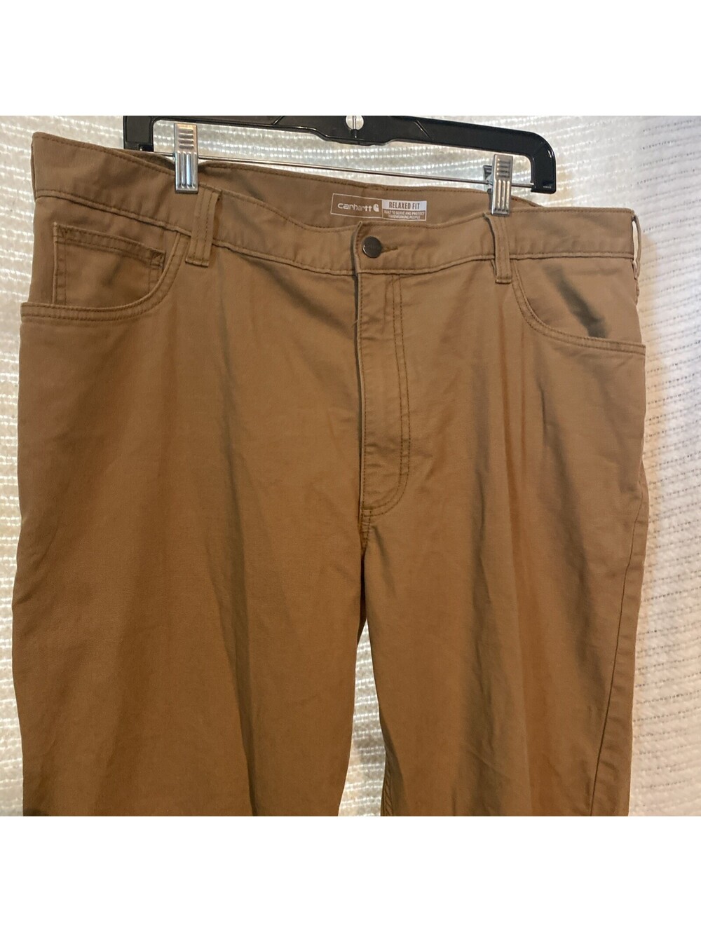 CARHARTT Relaxed Fit Utility Rugged Work Pants Jeans 40x34 Brown / Tan